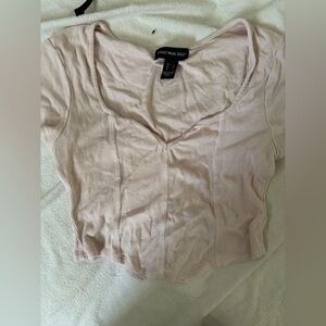 Streetwear Society Light Pink Ribbed Top